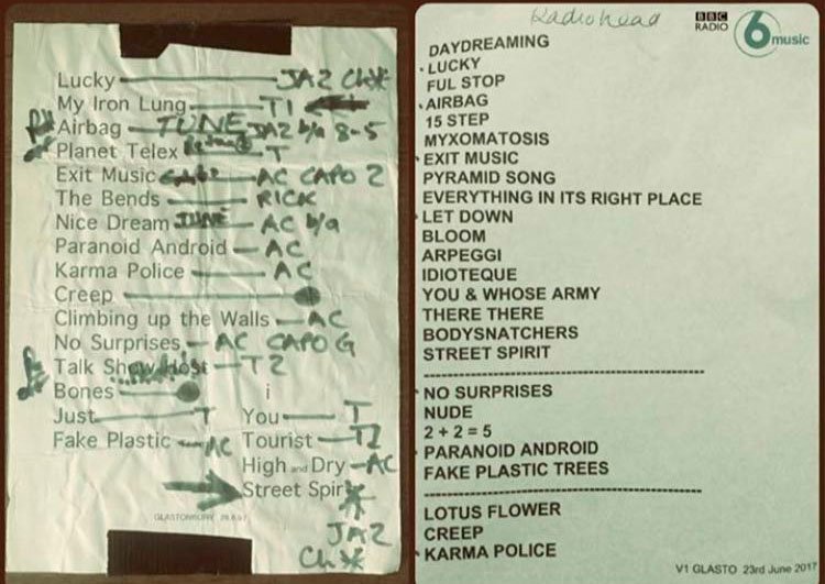 radioheadglastosetlist