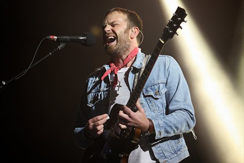 Kings of Leon perform at the Phones for U Manchester Arena.