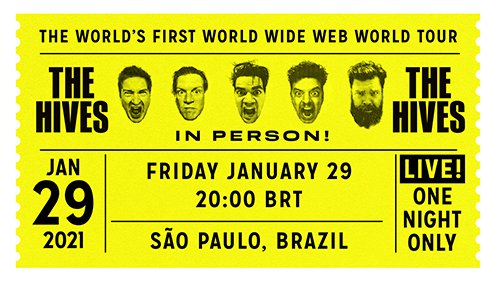 2 - Hives WWW tour - SAO PAULO ticket